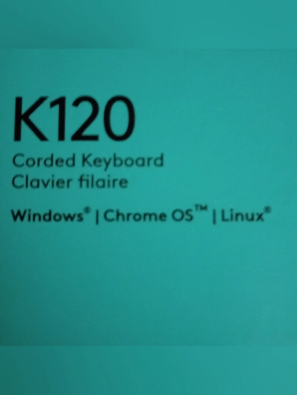 Logitech K120 Plug And Play Full Size Keyboard Corded USB Connection